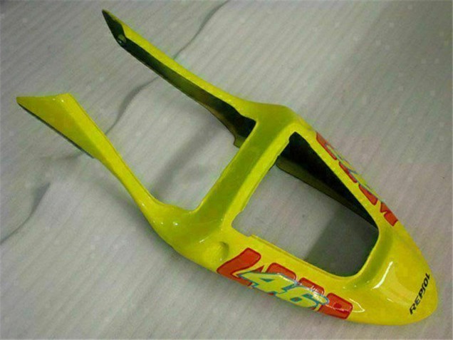 2001-2003 Yellow Orange Glossy Black Rossi 46 Honda CBR600 F4i Motorcycle Fairings