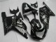 2001-2003 Glossy Black Silver Flame Suzuki GSXR 600/750 Motorcycle Fairings