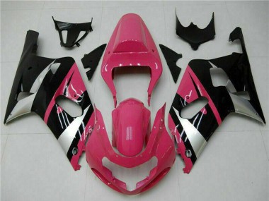 2001-2003 Pink Silver Glossy Black Suzuki GSXR 600/750 Motorcycle Fairings
