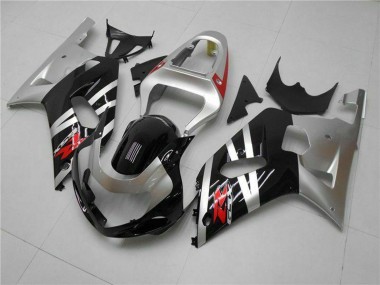 2001-2003 Silver Glossy Black Red Suzuki GSXR 600/750 Motorcycle Fairings
