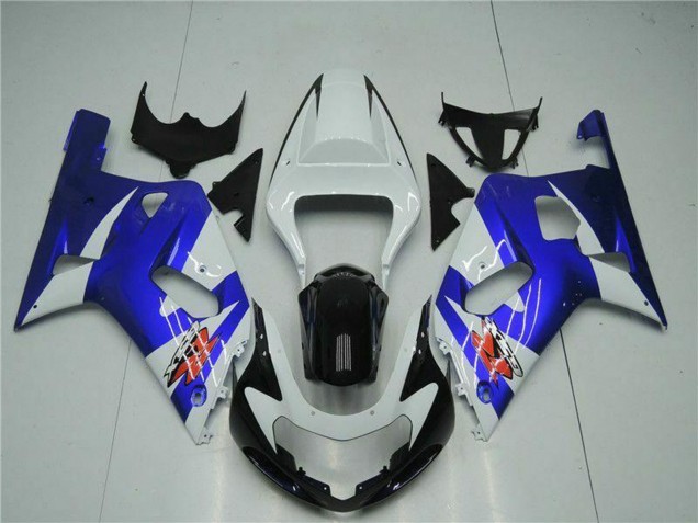 2001-2003 White Blue Black Suzuki GSXR 600/750 Motorcycle Fairings