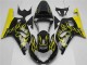 2001-2003 Glossy Black Yellow Flame Suzuki GSXR 600/750 Motorcycle Fairings