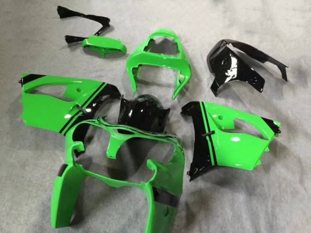 2002-2003 Green Glossy Black Kawasaki ZX9R Motorcycle Fairings