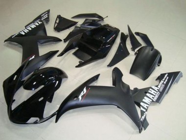 2002-2003 Glossy Black Matte Black White Decals Yamaha YZF R1 Motorcycle Fairings