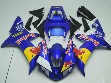 2002-2003 Blue Yellow Red Bull Yamaha YZF R1 Motorcycle Fairings