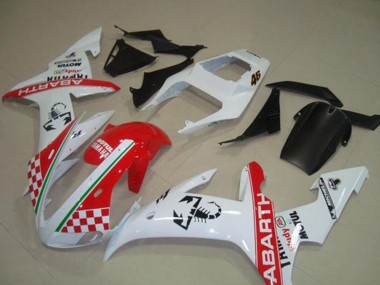 2002-2003 White Red Green Abarth Motul Michelin Yamaha YZF R1 Motorcycle Fairings