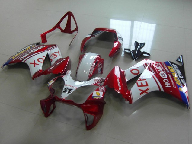 2002-2013 White Red Blue Xerox 21 Honda VFR 800 Motorcycle Fairings