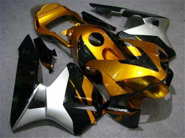 2003-2004 Silver Gold Glossy Black Honda CBR600RR Motorcycle Fairing