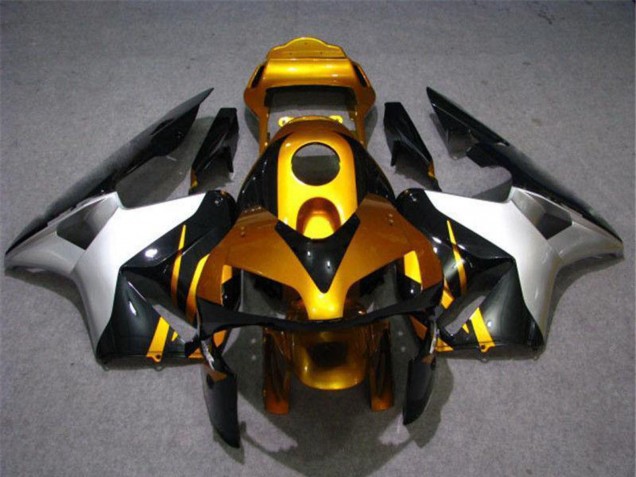 2003-2004 Silver Gold Glossy Black Honda CBR600RR Motorcycle Fairing