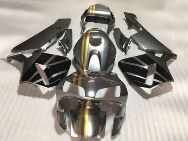 2003-2004 Silver Gold Glossy Black Honda CBR600RR Motorcycle Fairings