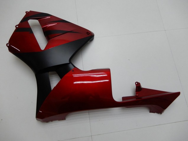 2003-2004 Red Matte Black Stripe Honda CBR600RR Motorcycle Fairings