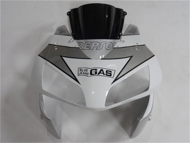 2003-2004 White Silver Black Repsol Honda CBR600RR Motorcycle Fairing