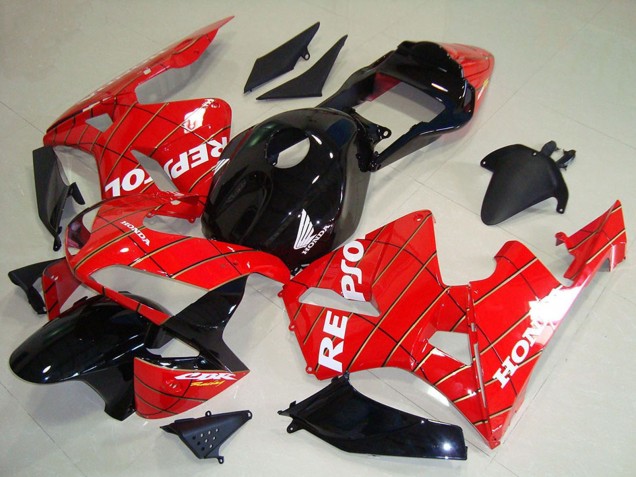 2003-2004 Red Glossy Black Spider Man White Repsol Honda CBR600RR Motorcycle Fairings