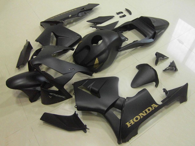 2003-2004 Matte Black Gold Decal Honda CBR600RR Motorcycle Fairings