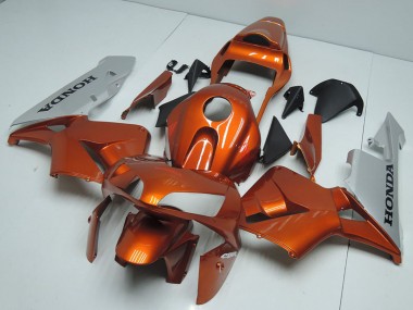 2003-2004 Silver Orange Honda CBR600RR Motorcycle Fairings
