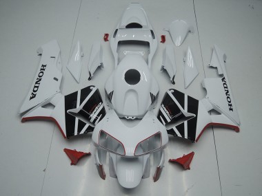 2003-2004 White Glossy Black Honda CBR600RR Motorcycle Fairing