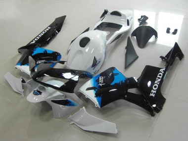 2003-2004 White Blue Glossy Black Honda CBR600RR Motorcycle Fairings