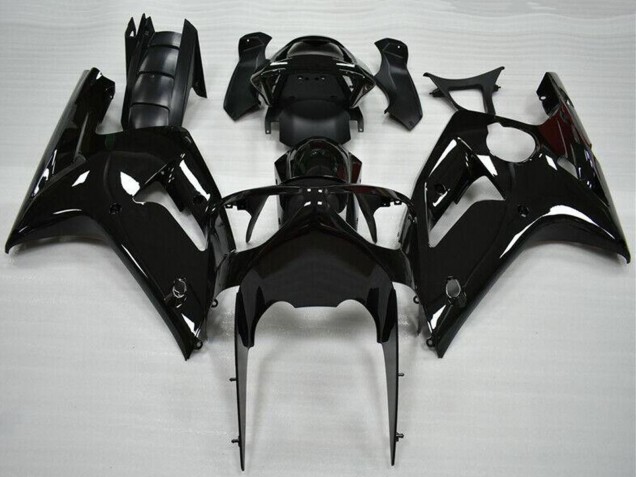 2003-2004 Glossy Black Kawasaki ZX6R Motorcycle Fairing