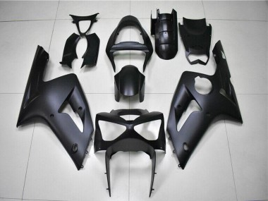 2003-2004 Matte Black Kawasaki ZX6R Motorcycle Fairings