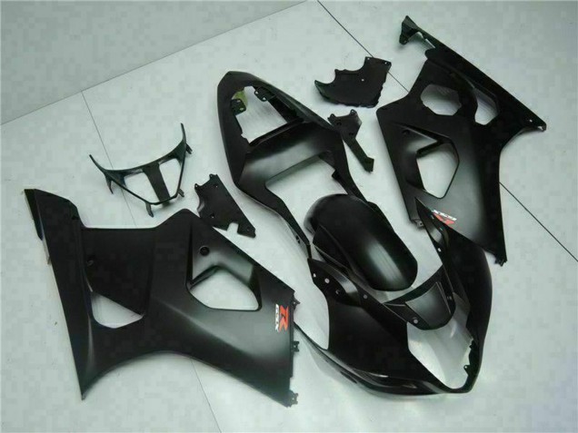 2003-2004 Matte Black Red Suzuki GSXR 1000 Motorcycle Fairings