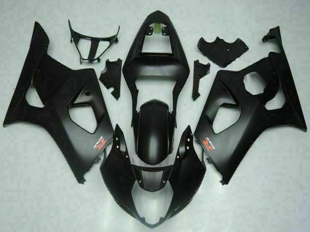 2003-2004 Matte Black Red Suzuki GSXR 1000 Motorcycle Fairings