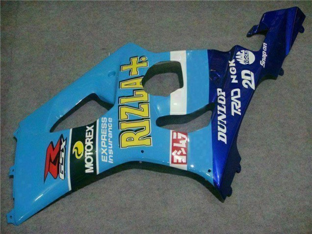 2003-2004 Blue White Yellow Rizla Suzuki GSXR 1000 Motorcycle Fairings