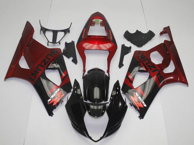 2003-2004 Red Glossy Black Suzuki GSXR 1000 Motorcycle Fairing
