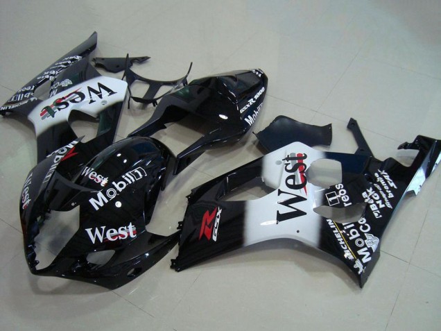 2003-2004 Glossy Black White West Red Suzuki GSXR 1000 Motorcycle Fairings