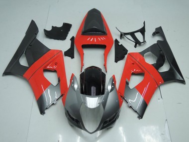2003-2004 Red Silver Black Suzuki GSXR 1000 Motorcycle Fairing