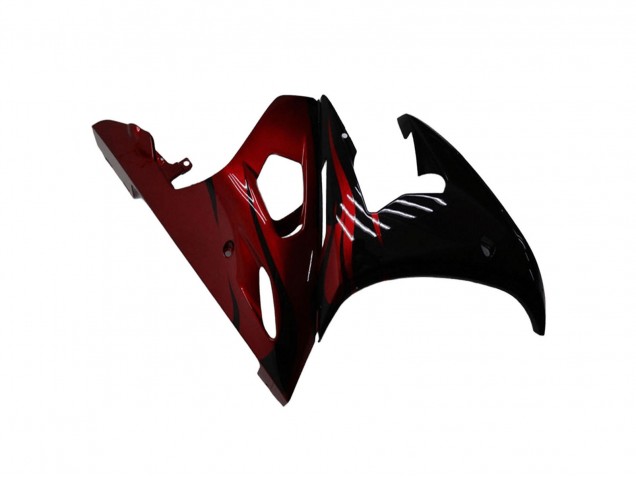 2003-2004 Glossy Black Red Yamaha YZF R6 Motorcycle Fairing Kits