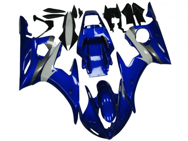 2003-2004 Blue White Yamaha YZF R6 Motorcycle Fairing