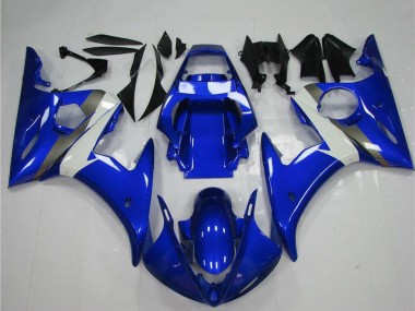 2003-2004 Blue White Yamaha YZF R6 Motorcycle Fairing