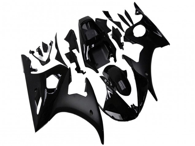 2003-2004 Glossy Black Matte Black Yamaha YZF R6 Motorcycle Fairings