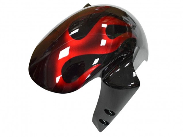 2003-2004 Glossy Black Red Flame Yamaha YZF R6 Motorcycle Fairing