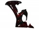2003-2004 Glossy Black Red Flame Yamaha YZF R6 Motorcycle Fairing
