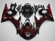 2003-2004 Glossy Black Red Flame Yamaha YZF R6 Motorcycle Fairing