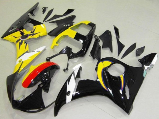 2003-2004 Yellow Red Glossy Black Yamaha YZF R6 Motorcycle Fairings