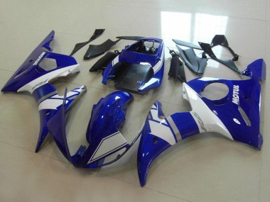 2003-2004 Blue White Silver Yamaha YZF R6 Motorcycle Fairings