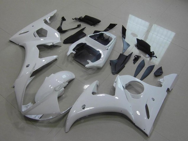 2003-2004 Glossy White Yamaha YZF R6 Motorcycle Fairings