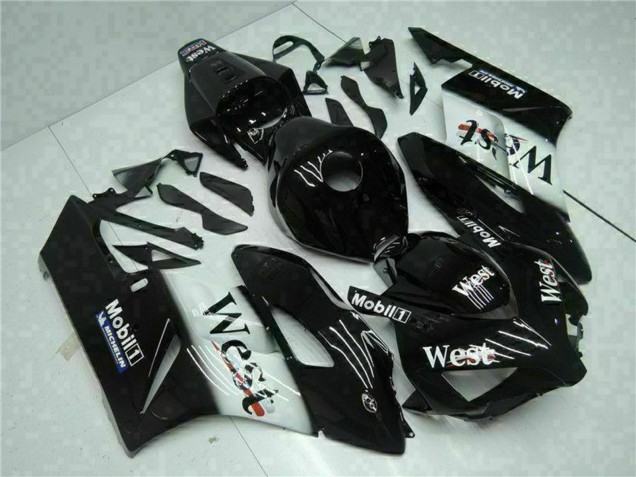 2004-2005 Glossy Black White West Mobil Michelin Honda CBR1000RR Motorcycle Fairings