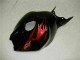 2004-2005 Glossy Black Red Flame Honda CBR1000RR Motorcycle Fairings
