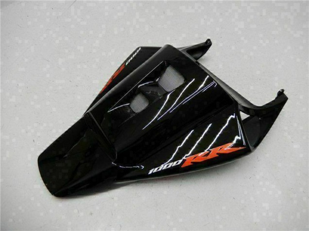 2004-2005 Glossy Black Red Flame Honda CBR1000RR Motorcycle Fairings