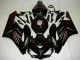 2004-2005 Glossy Black Red Flame Honda CBR1000RR Motorcycle Fairings