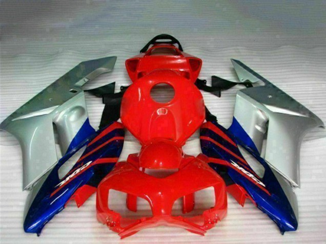 2004-2005 Silver Red Blue Black Stripe Honda CBR1000RR Motorcycle Fairings