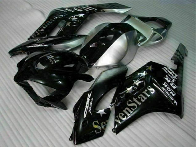 2004-2005 Silver Glossy Black SevenStars Honda CBR1000RR Motorcycle Fairings
