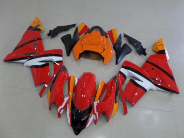 2004-2005 Orange Black and White Kawasaki ZX10R Motorcycle Fairings