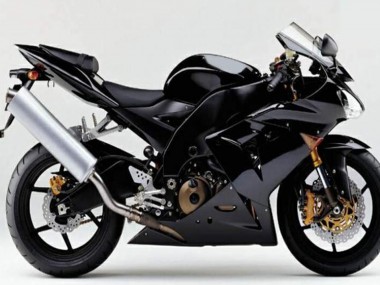 2004-2005 Glossy Black Matte Black Kawasaki ZX10R Motorcycle Fairings