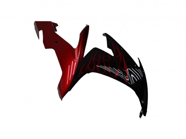 2004-2006 Glossy Black Red Flame Yamaha YZF R1 Motorcycle Fairings