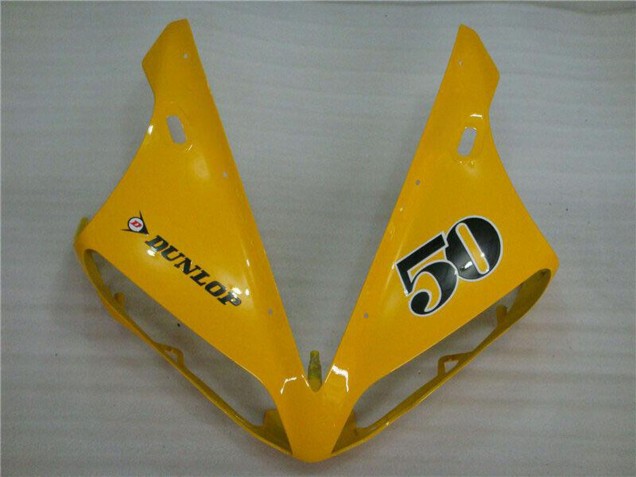 2004-2006 Yellow Glossy Black Dunlop 50 Yamaha YZF R1 Motorcycle Fairings