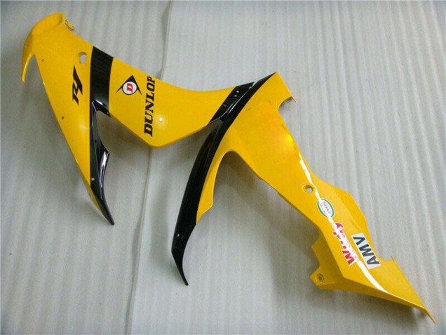 2004-2006 Yellow Glossy Black Dunlop 50 Yamaha YZF R1 Motorcycle Fairings